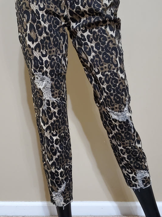 High Rise Cheetah Joggers