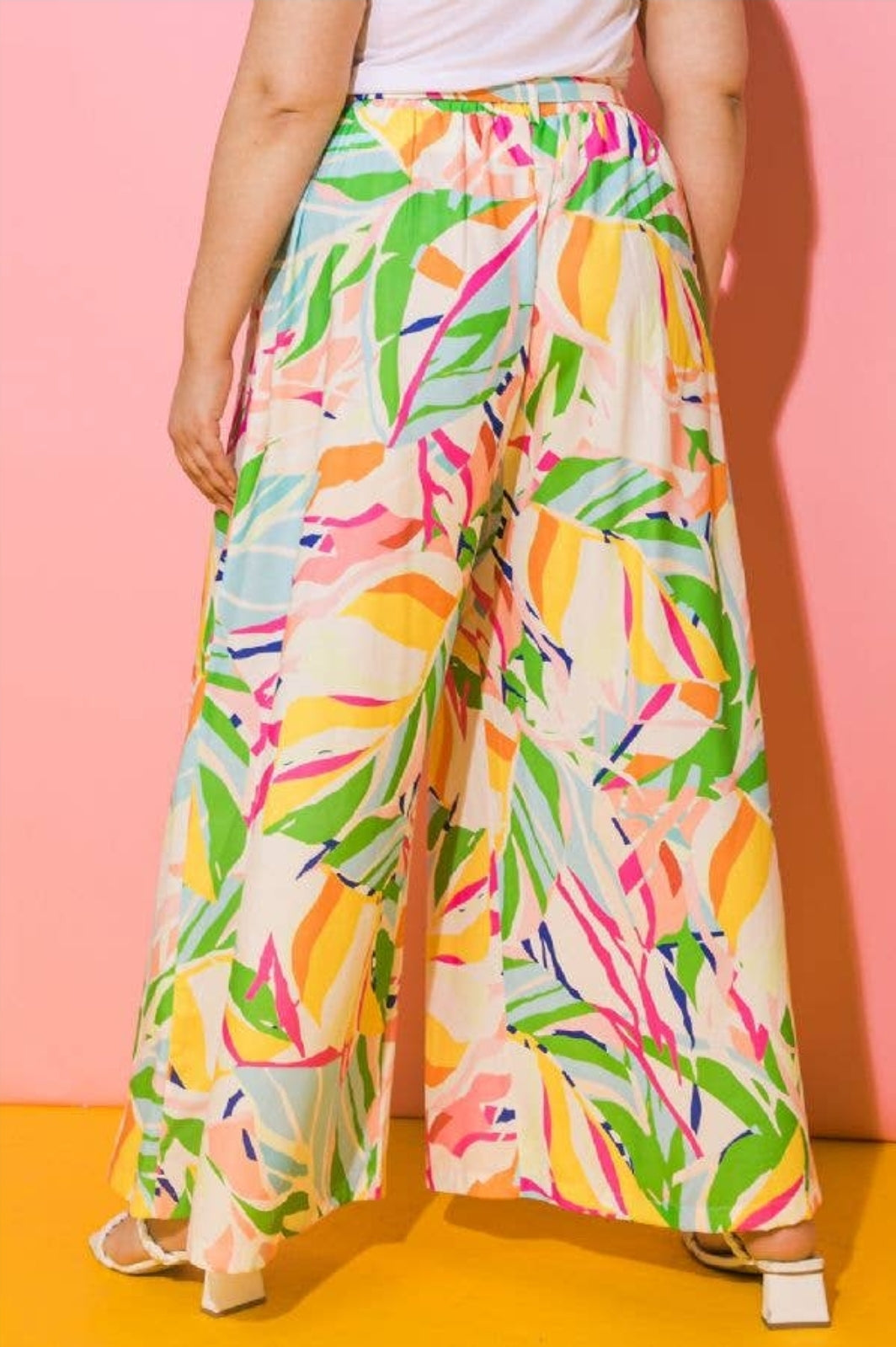 Pink & Green Palazzo Pants