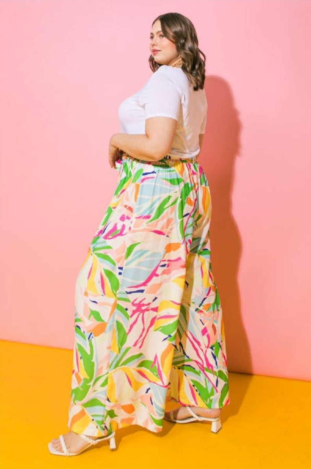 Pink & Green Palazzo Pants