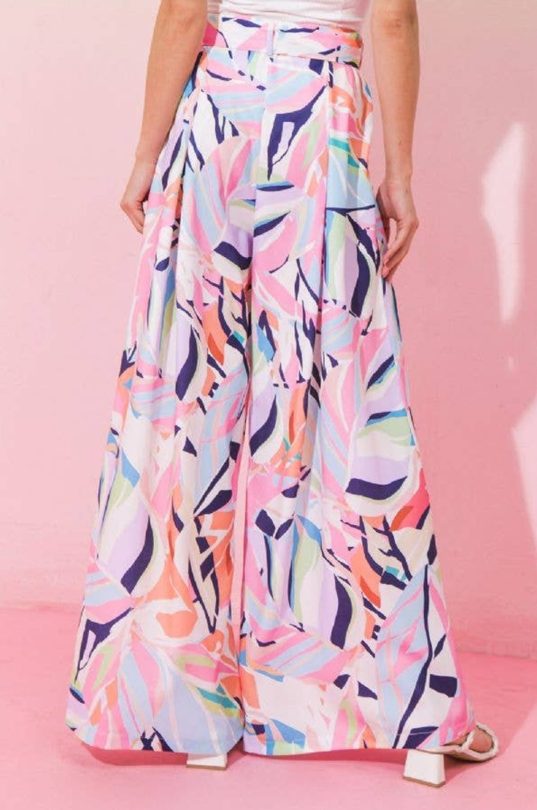Blue Leaf Palazzo Pants