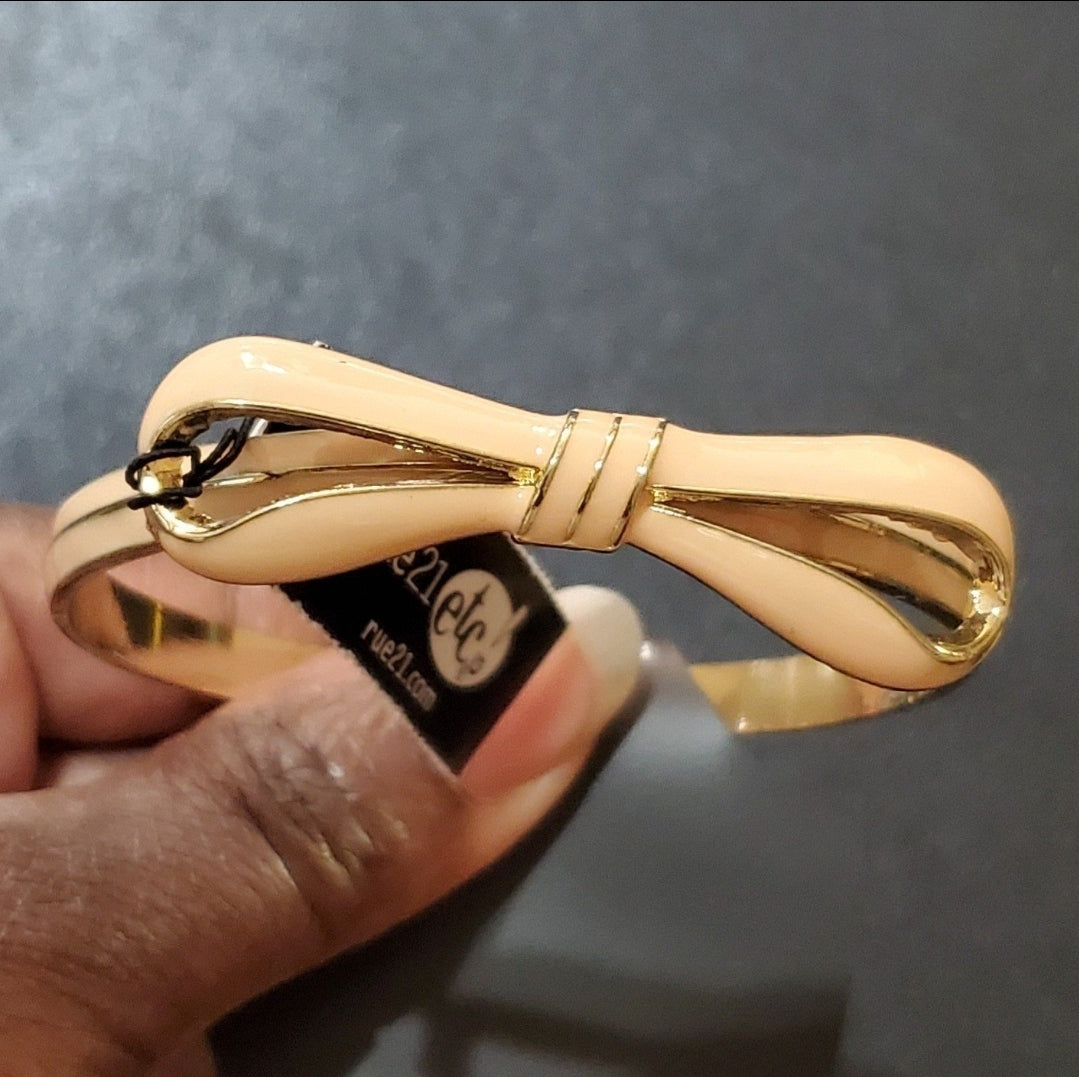 Ribbon Bow Bangle Bracelet