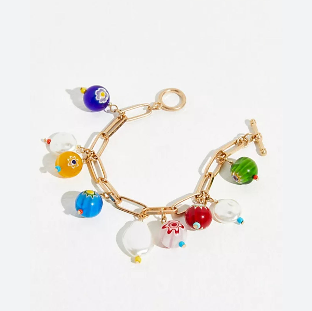 Flower Bomb Charm Bracelet
