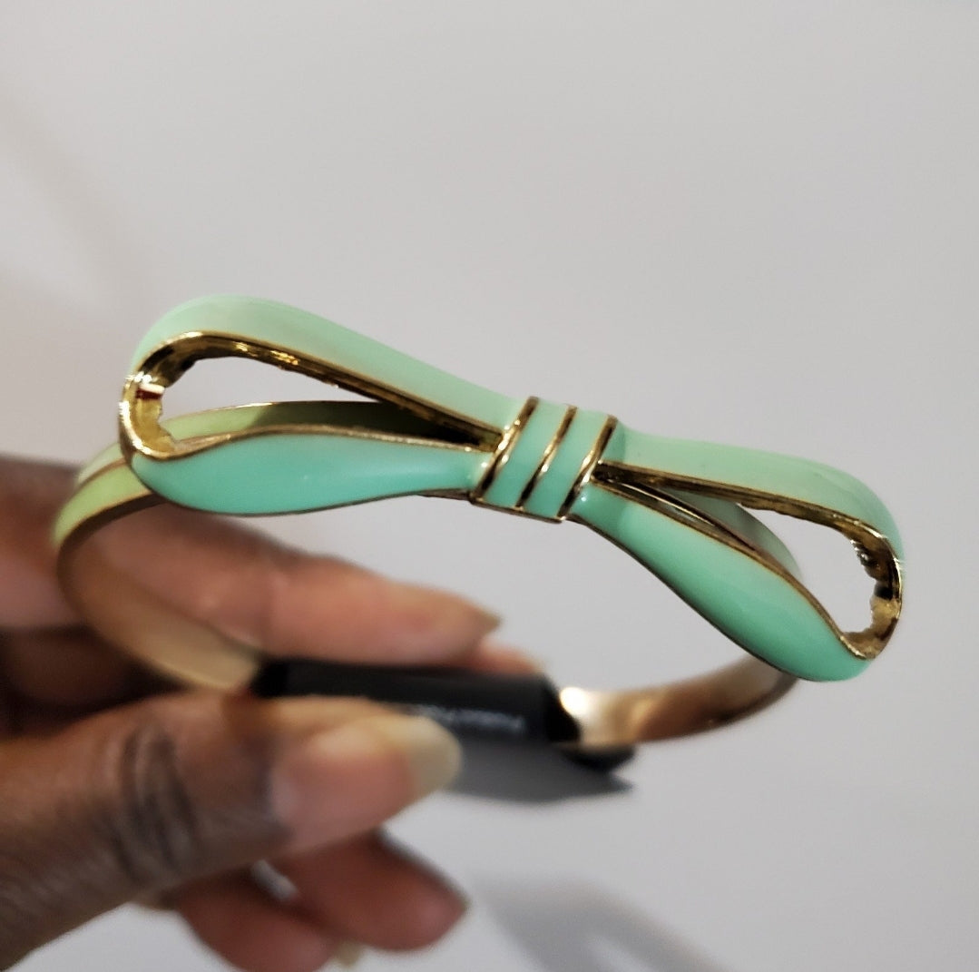 Ribbon Bow Bangle Bracelet