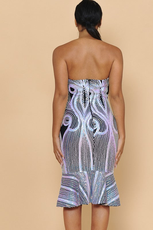 Iridescent Paillette Dress