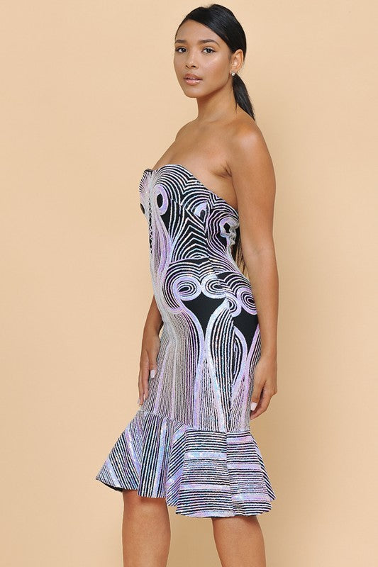 Iridescent Paillette Dress