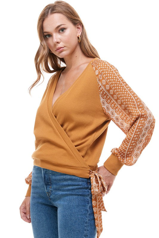 Wrap-Around Knit Top