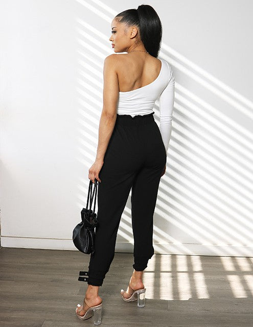 Buckled Paperbag Pants