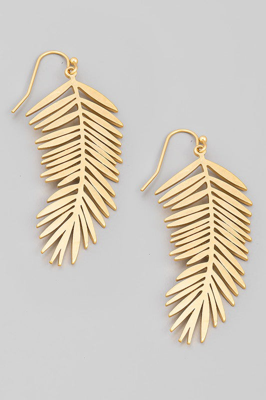 Pine Leaf Drop Earrings