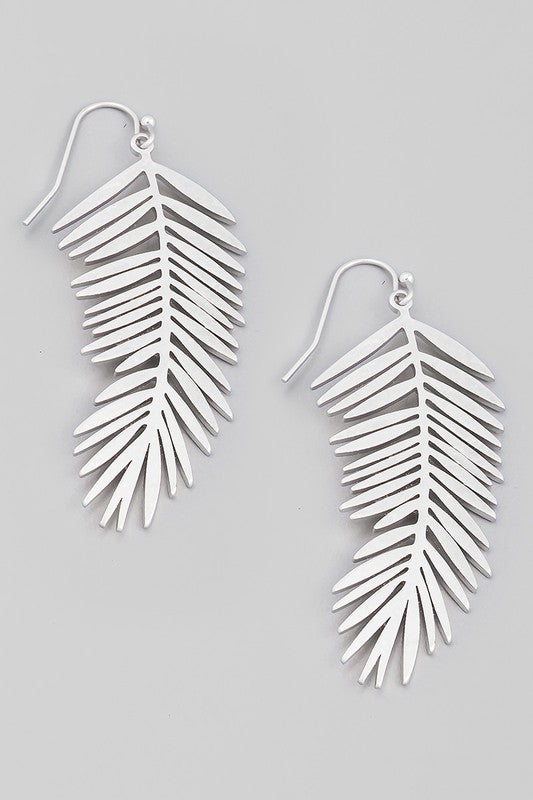 Pine Leaf Drop Earrings