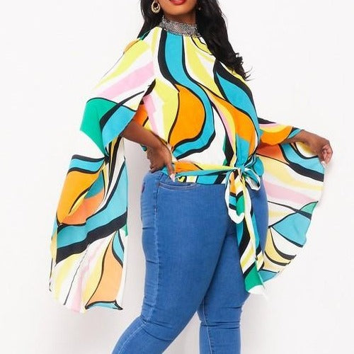 Colorful Chiffon Blouse