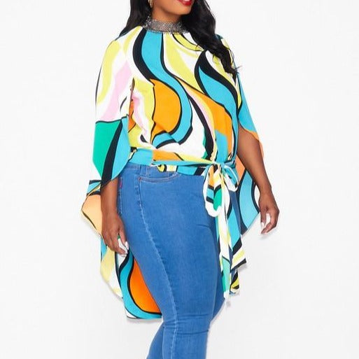 Colorful Chiffon Blouse