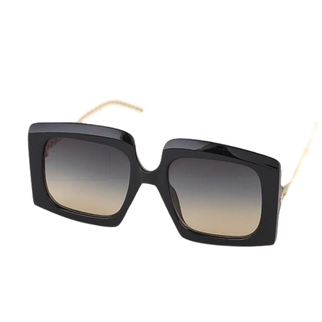Oversized Square Sunglasses with brown gradient lenses