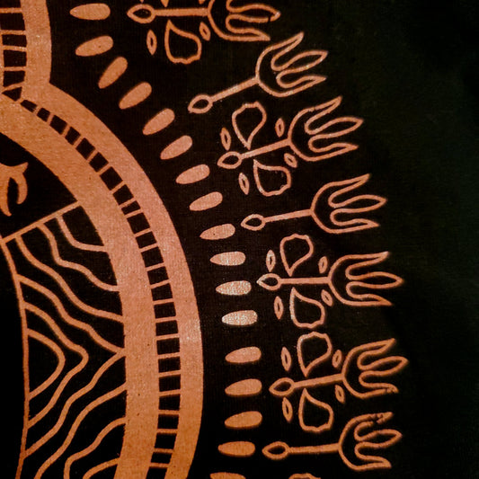 Traditional Print Black Leggings