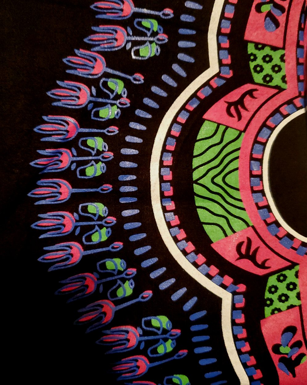 Traditional Print Black Leggings