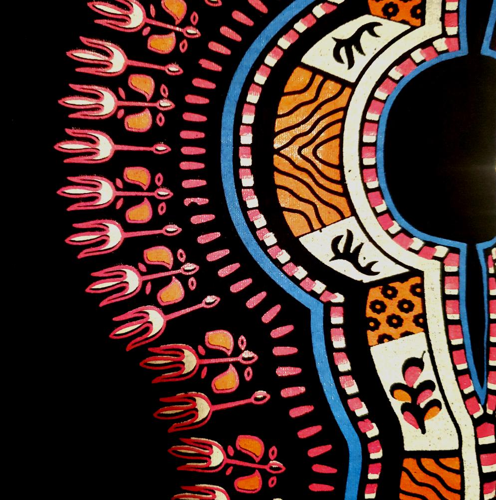 Traditional Print Black Leggings