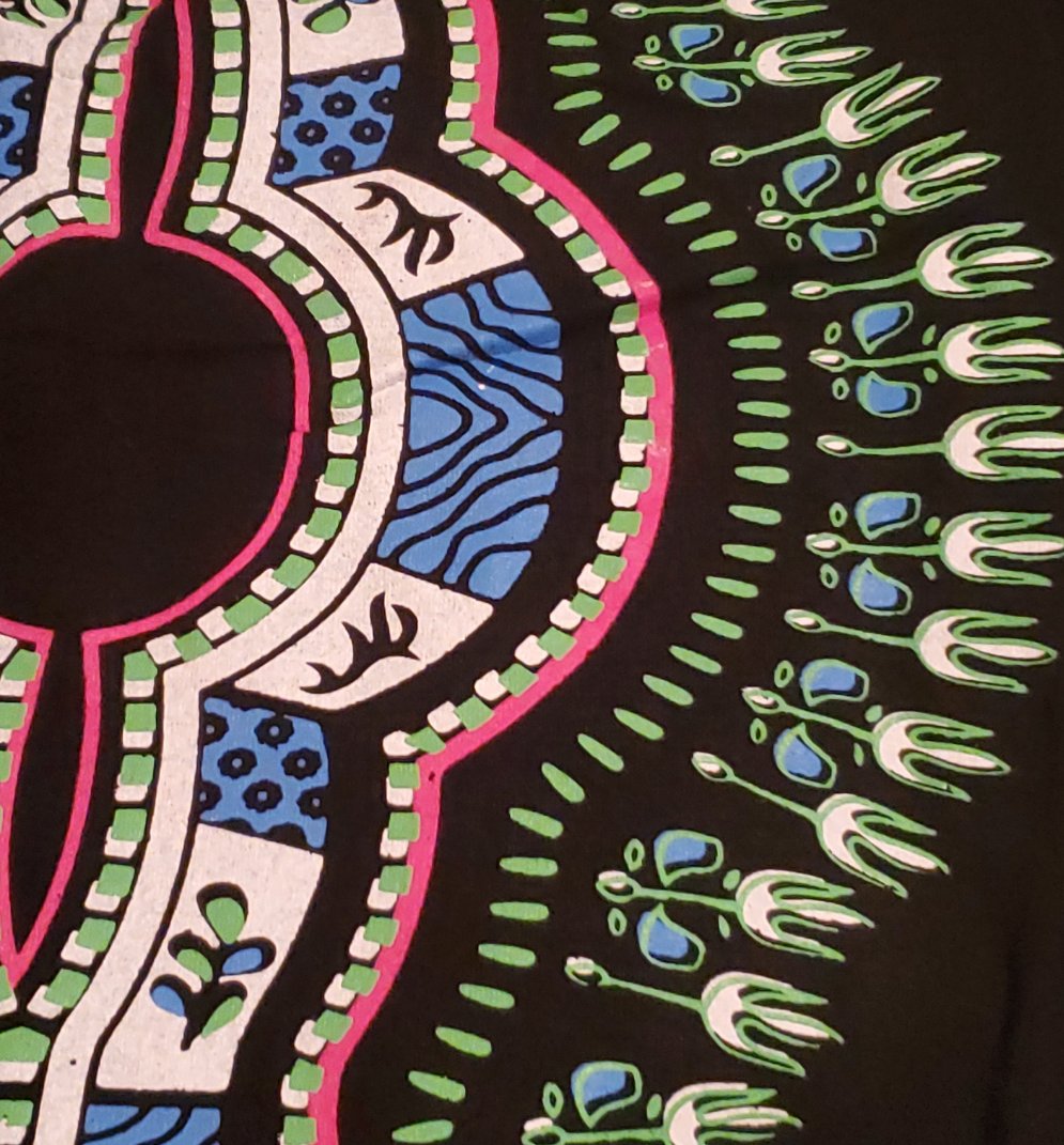 Traditional Print Black Leggings