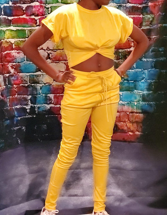 Cross Detail Pants Set - Taffycat's