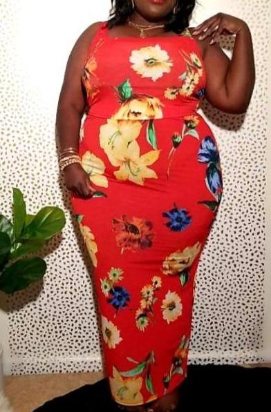 Red Floral Cami Crop & Skirt Set - Taffycat's