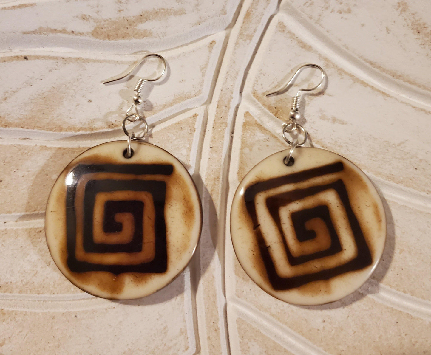 African Print Resin Earrings - Taffycat's