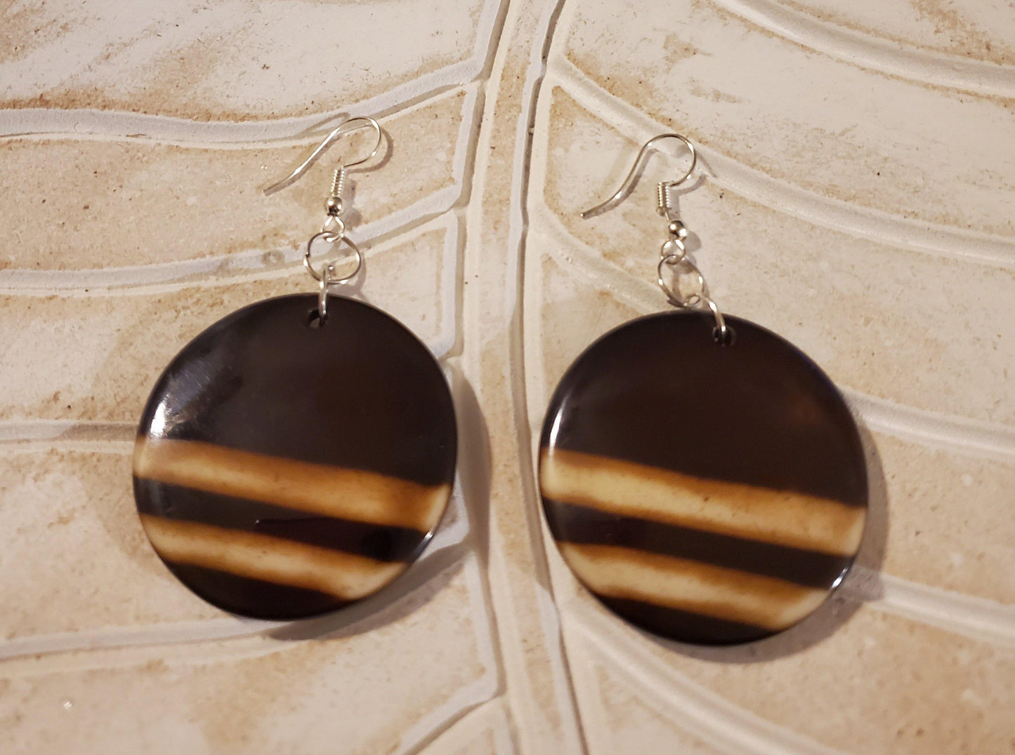 African Print Resin Earrings - Taffycat's