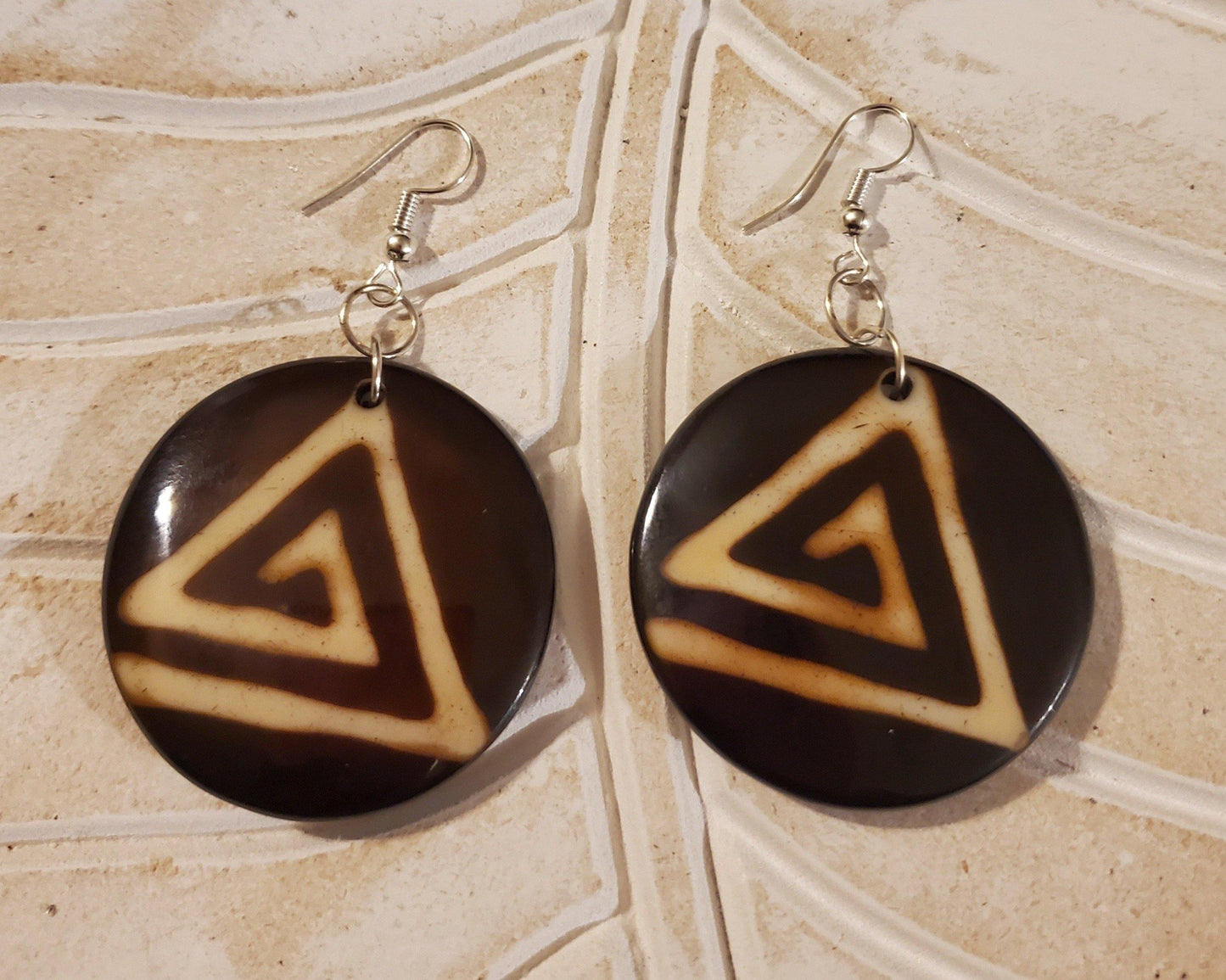 African Print Resin Earrings - Taffycat's