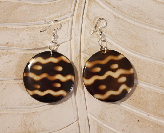 African Print Resin Earrings - Taffycat's