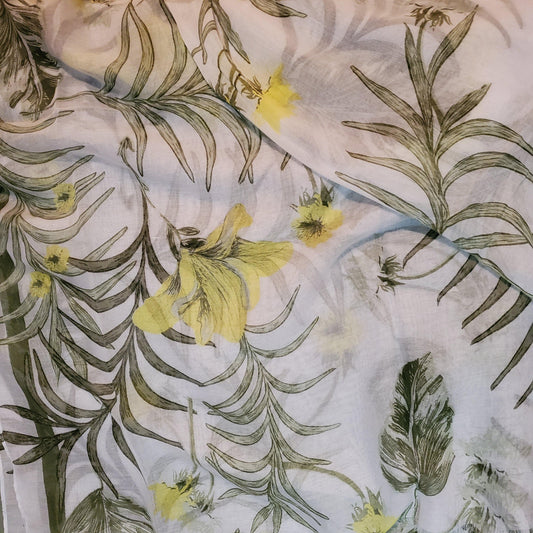 Floral Leaf Oblong Scarf - Taffycat's