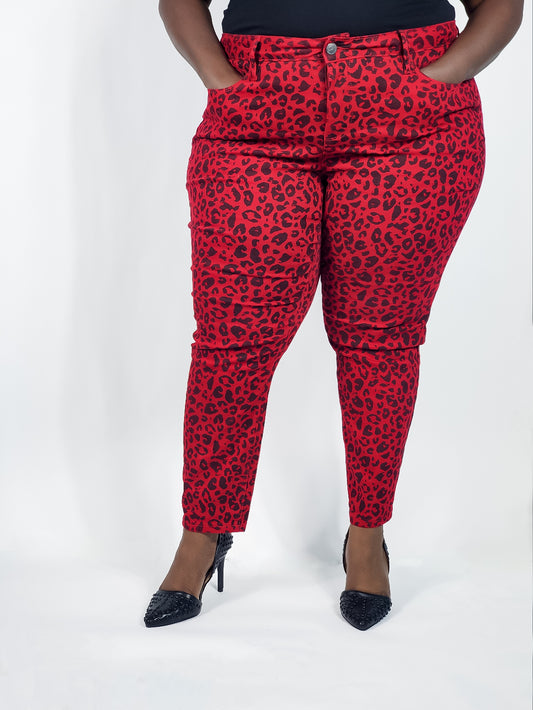 Red Leopard Ankle Grazers