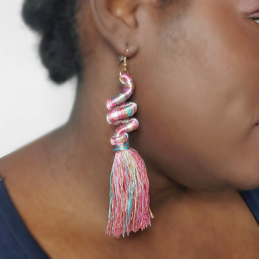 Twist & Fringe Drop Earrings