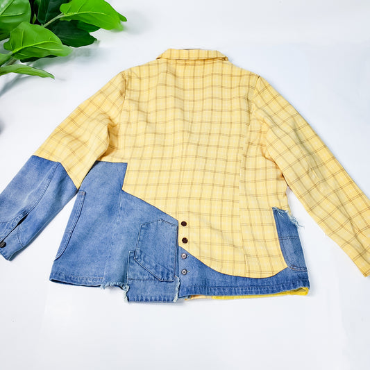 Plaid & Denim Blazer