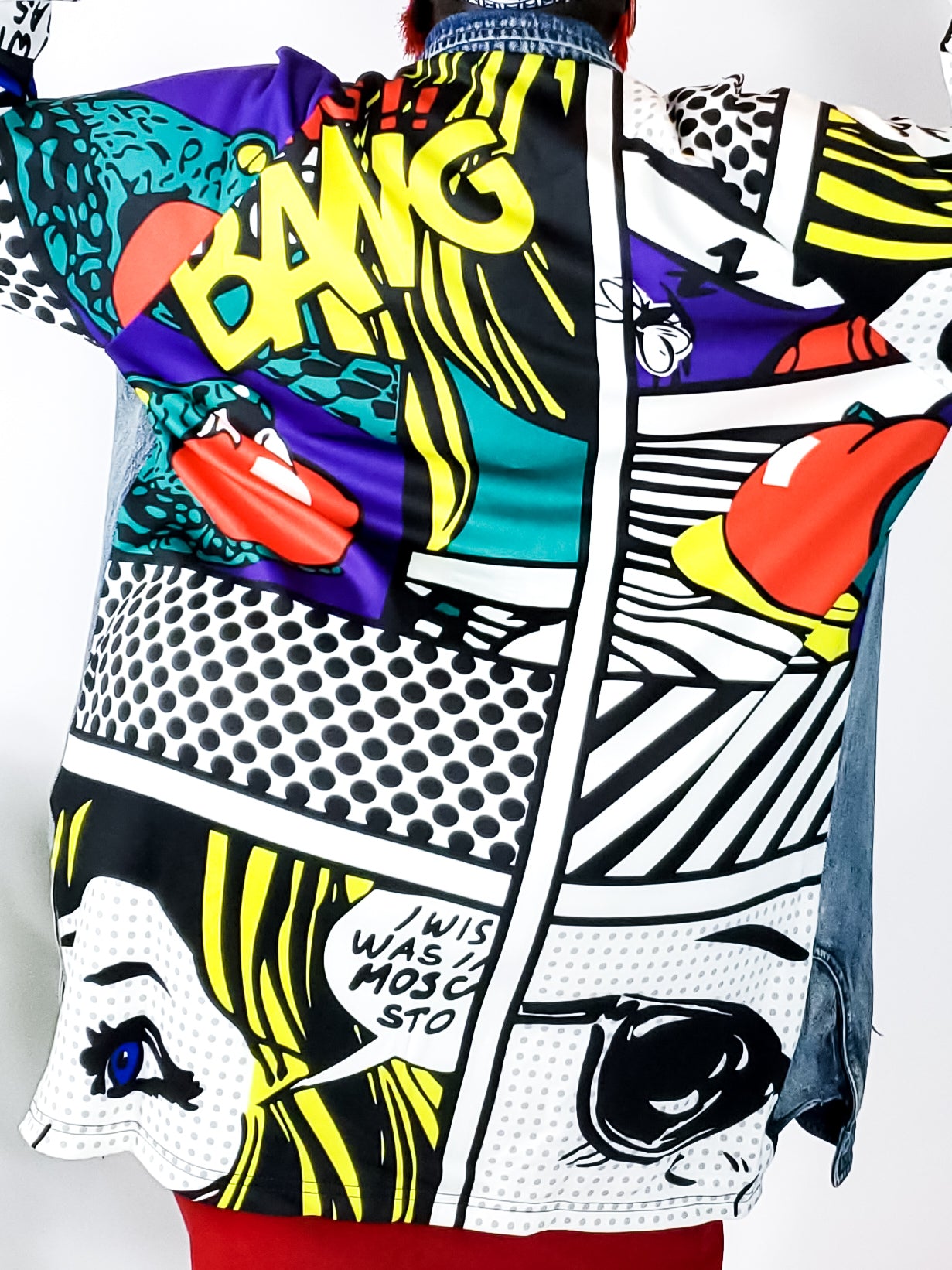 Comic Strip Graphic Denim Jacket