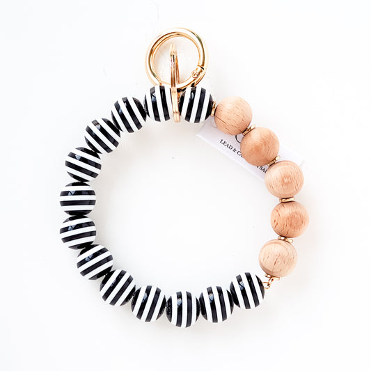 Striped Keychain Bangle