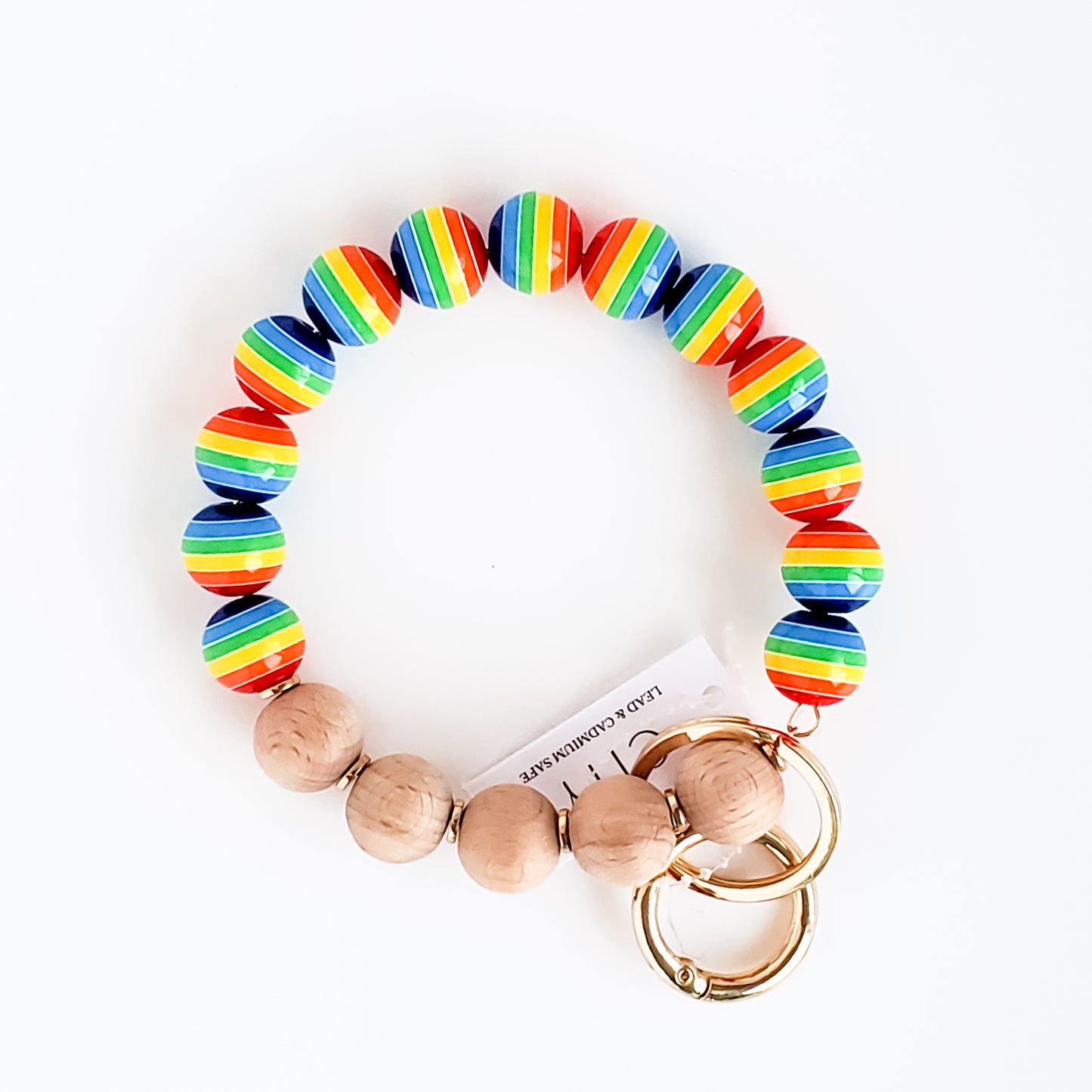 Striped Keychain Bangle
