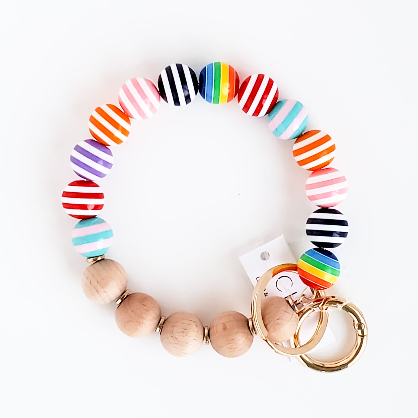 Striped Keychain Bangle