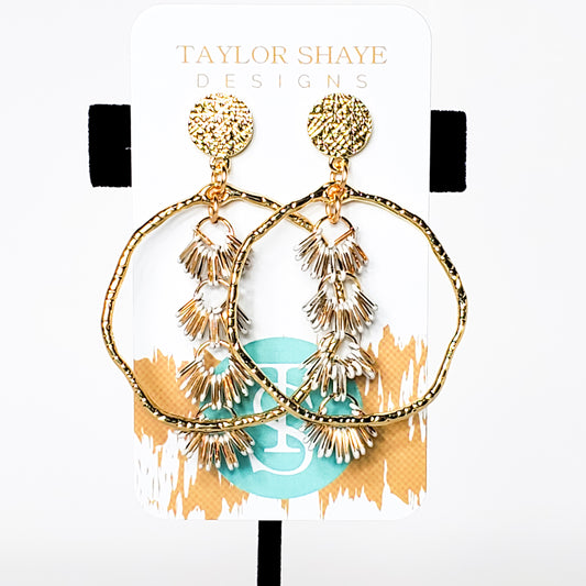 Chain Tassel Hoops