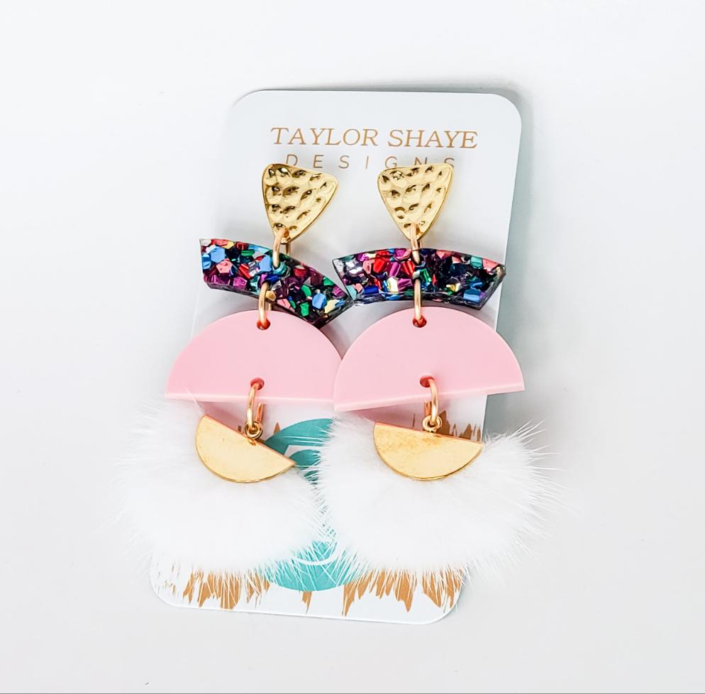 Pom Pom Tassel Earrings
