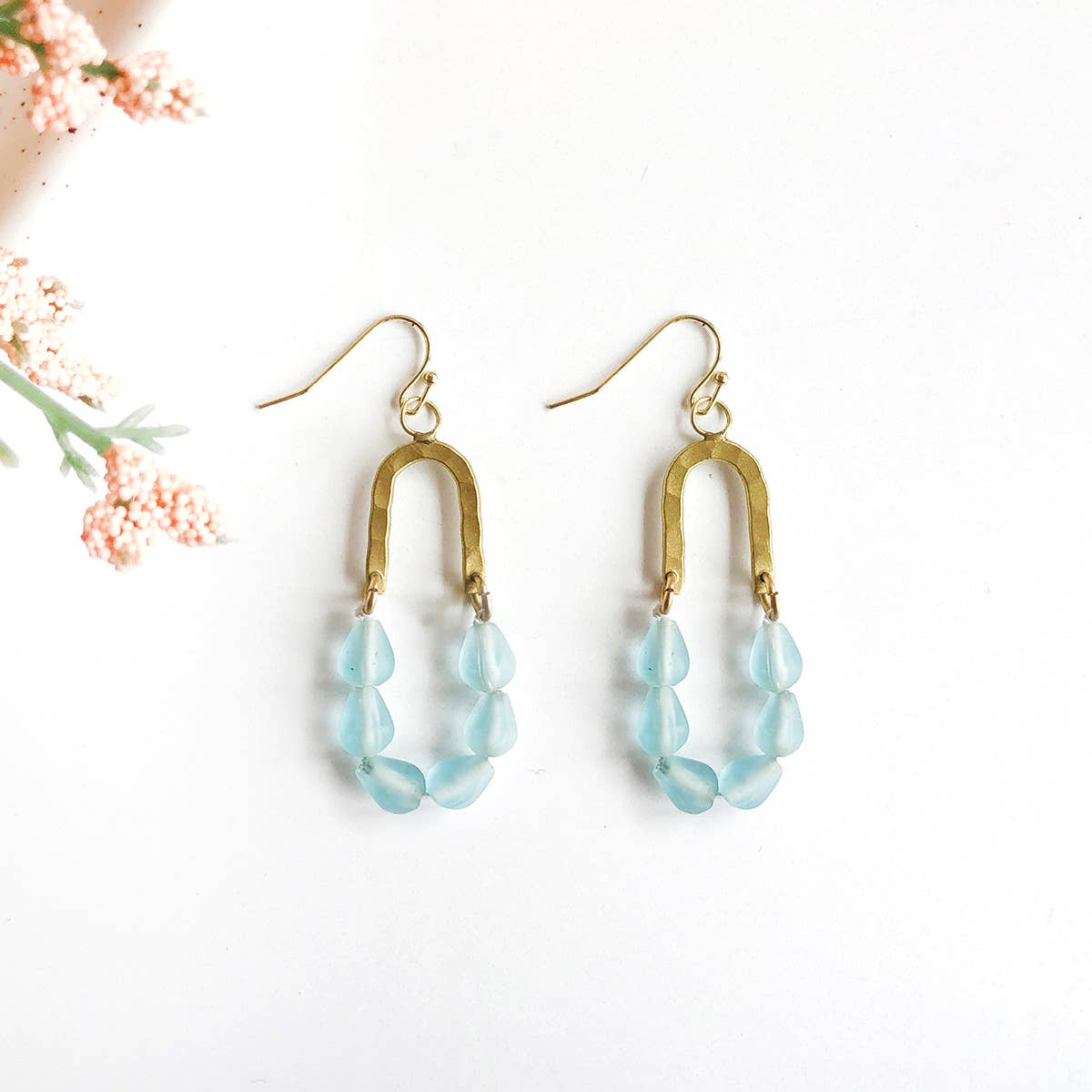 Seascape Drop Earrings (Aqua)