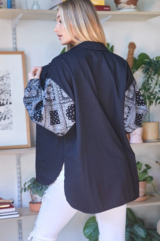 Bandana Square Shacket