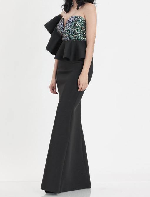 One Shoulder Sequins Top Formal Dress - Taffycat's