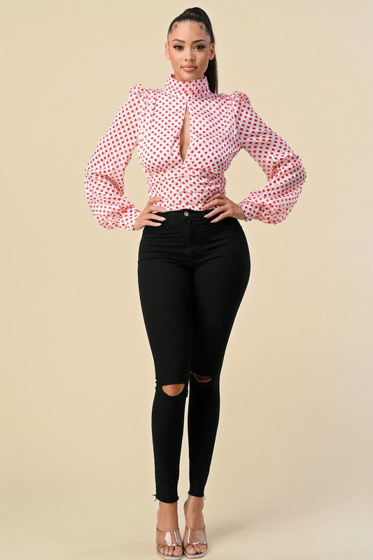 Chiffon Polka Dot Blouse