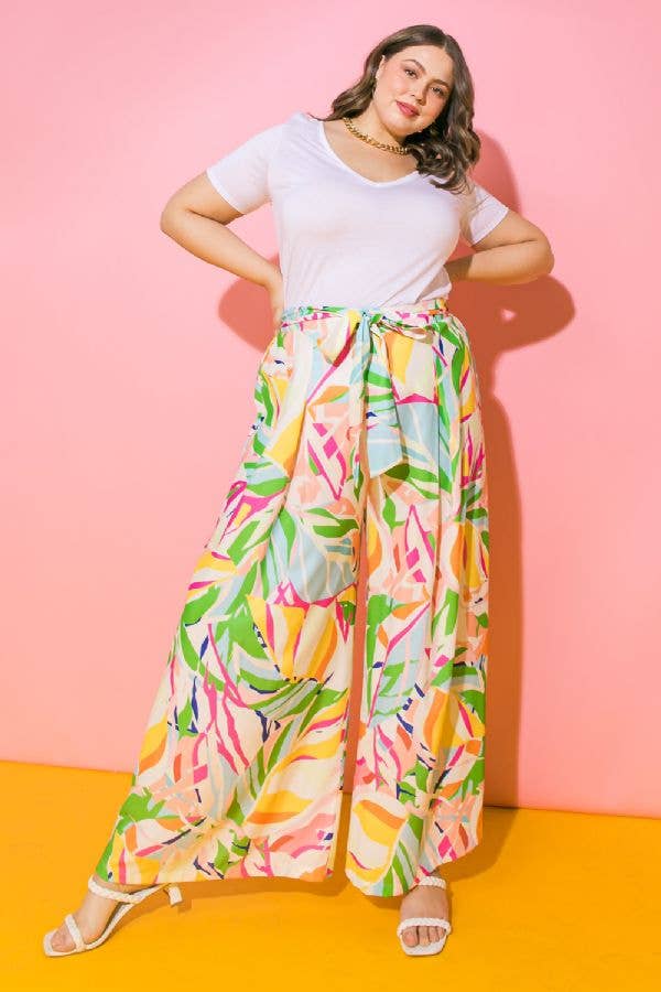 Pink & Green Palazzo Pants