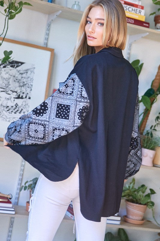 Bandana Square Shacket