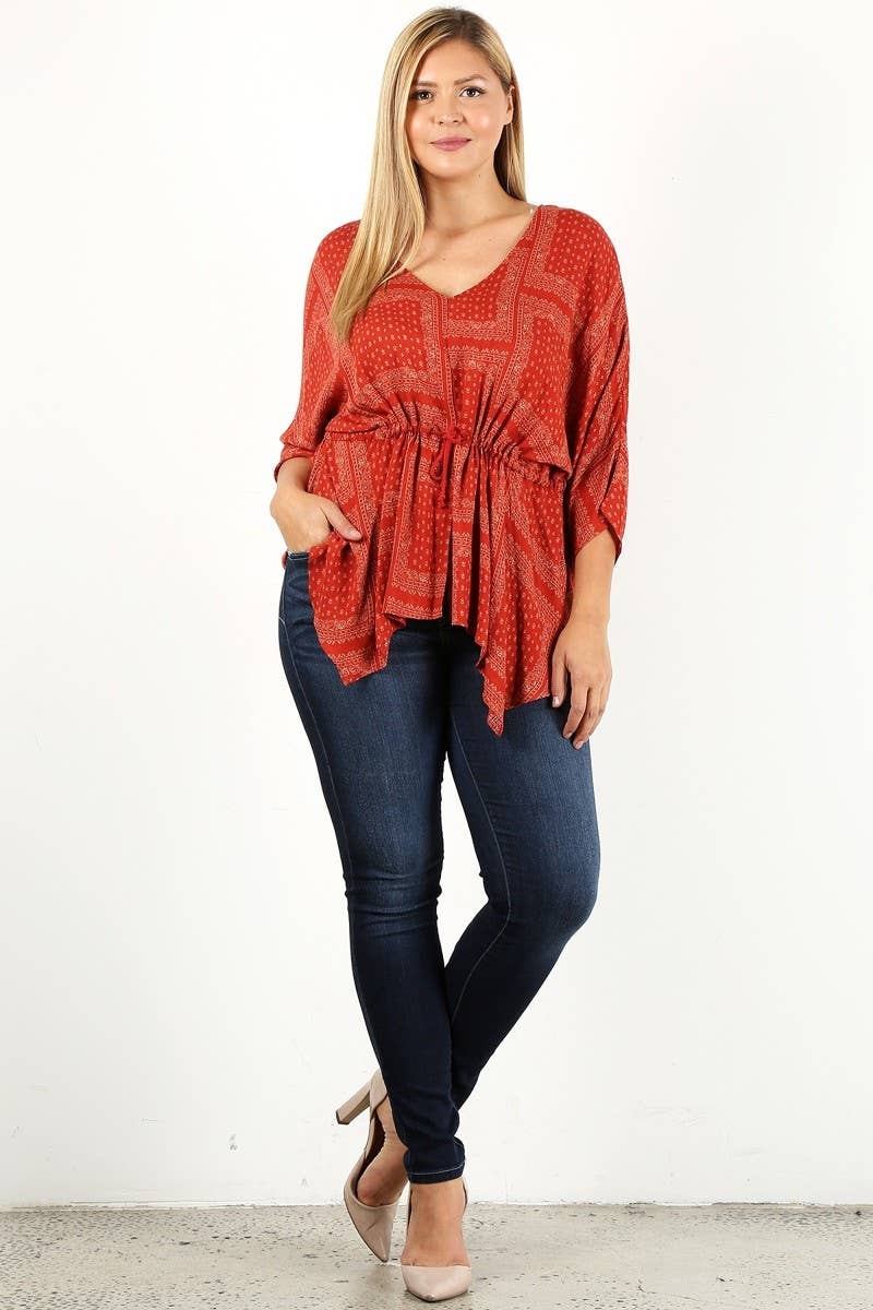 Paisley Print Top