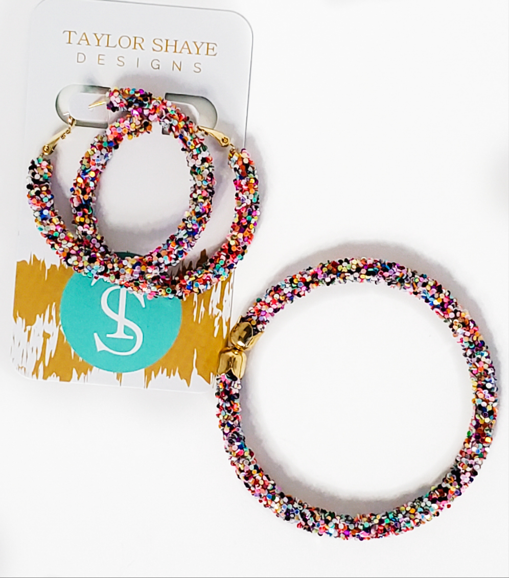 Rainbow Glitter Bracelet