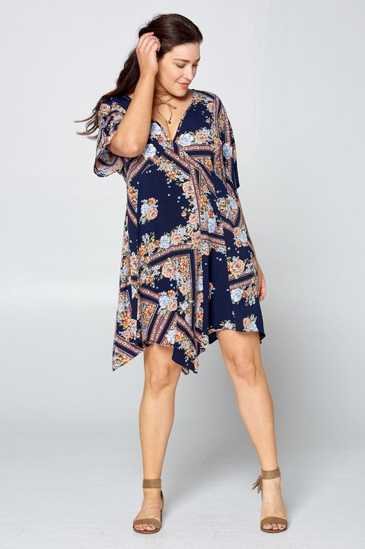Floral Handkerchief Dress