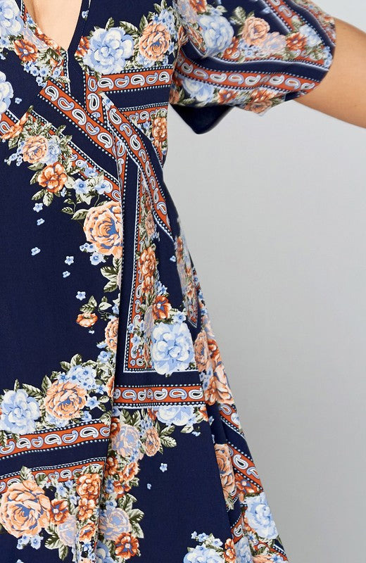 Floral Handkerchief Dress