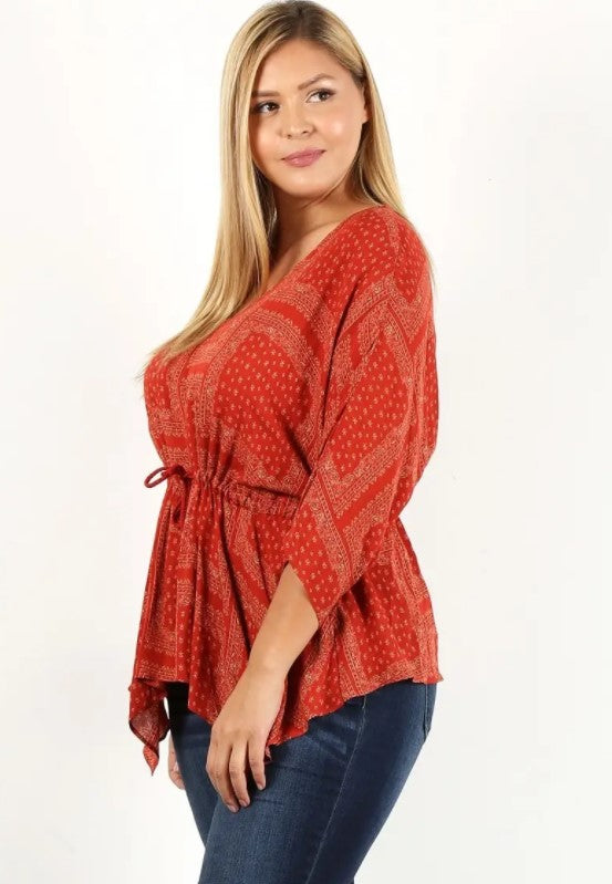 Paisley Print Top