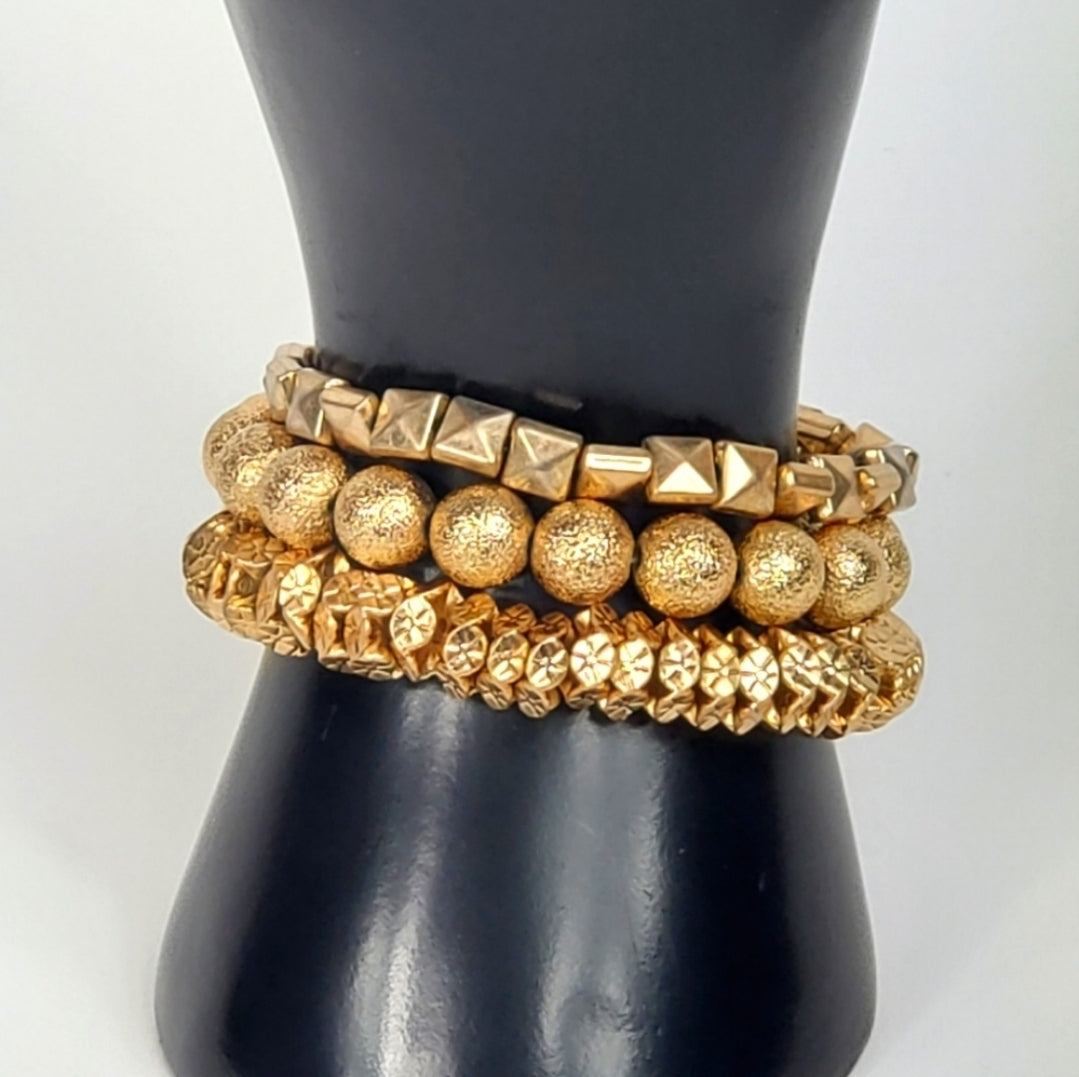 Textured Stacked Bracelets
