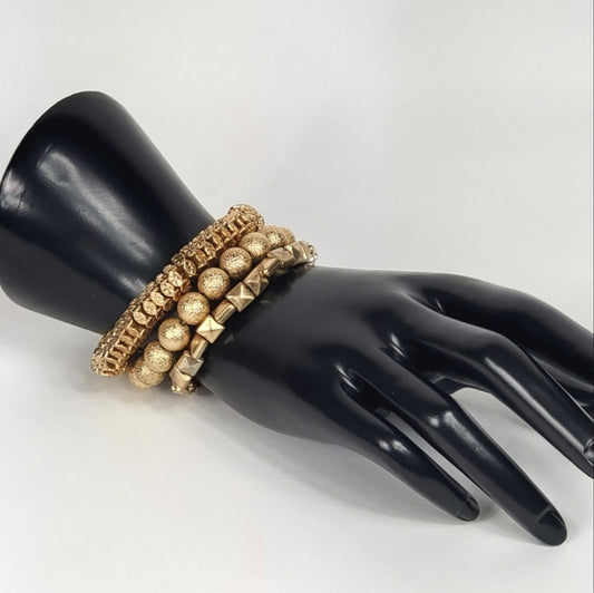 Textured Stacked Bracelets