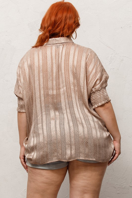 Striped Smocked Blouse